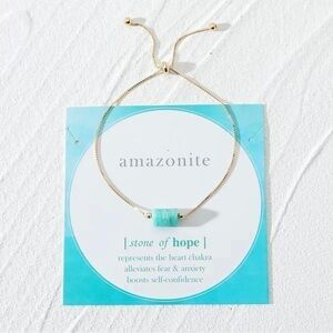 NATURAL rough adjustable bracelet, Amazonite. New in package, never opened!!